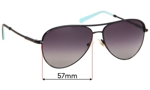 Sunglass Fix Replacement Lenses for Tiffany & Co TF3062 Tiffany Diamond Point - 57mm Wide 