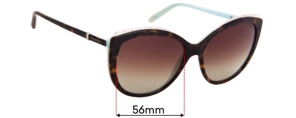 Sunglass Fix Replacement Lenses for Tiffany & Co TF 4134-B - 56mm Wide
