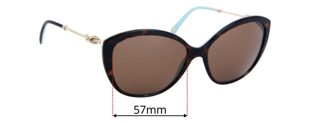 Sunglass Fix Replacement Lenses for Tiffany & Co TF4144-B - 57mm Wide