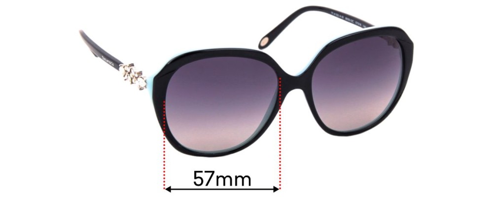 Sunglass Fix Replacement Lenses for Tiffany & Co TF 4132-HB - 57mm Wide