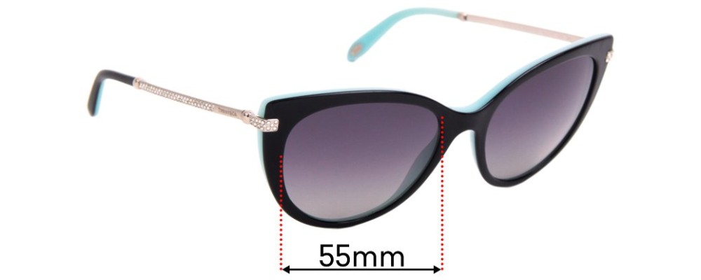 Sunglass Fix Replacement Lenses for Tiffany & Co TF 4143-B  - 55mm Wide