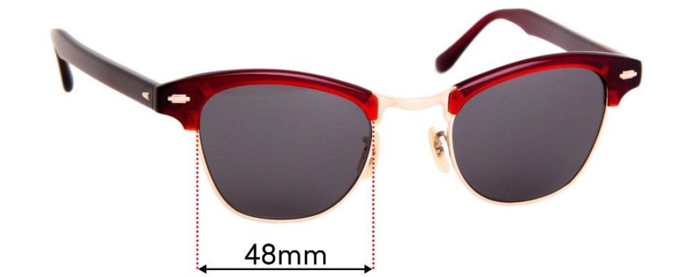 Sunglass Fix Replacement Lenses for Timeworn Clothing Co. Blowline - 48mm Wide