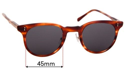 Sunglass Fix Replacement Lenses for Timeworn Clothing Co. Hakusan Optician NATIONAL - 45mm Wide 