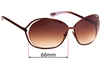 Tom Ford Carla TF157 Replacement Lenses 66mm wide 