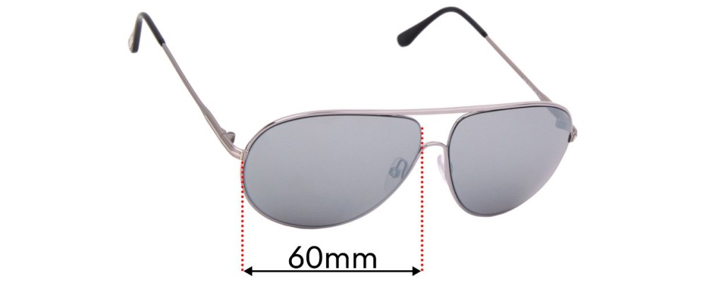 Sunglass Fix Replacement Lenses for Tom Ford Cliff TF450 - 61mm Wide