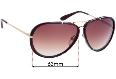 Sunglass Fix Replacement Lenses for Tom Ford Cyrille TF109  - 63mm wide 