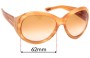 Sunglass Fix Replacement Lenses for Tom Ford Elizabeth TF27 - 62mm Wide 