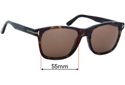 Tom Ford Eric-02 TF595 Replacement Lenses 55mm wide 