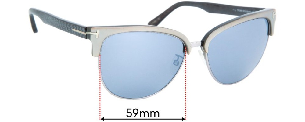 Sunglass Fix Replacement Lenses for Tom Ford Fany TF368 - 59mm Wide