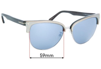 Sunglass Fix Replacement Lenses for Tom Ford Fany TF368 - 59mm Wide 