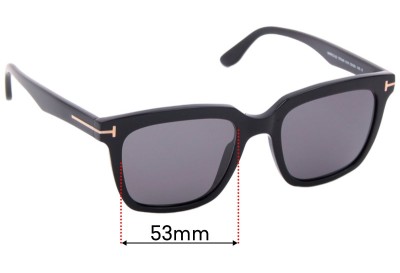 Sunglass Fix Replacement Lenses for Tom Ford Marco-02 TF464 - 53mm wide 