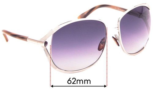 Sunglass Fix Replacement Lenses for Tom Ford Margaux TF40 - 62mm Wide 