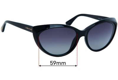 Tom Ford Martina TF231 Replacement Sunglass Lenses - 59mm Wide 