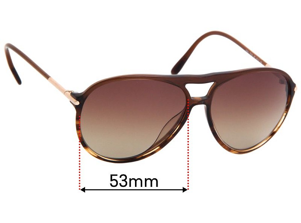Sunglass Fix Verres de Remplacement pour Tom Ford Matteo TF254 - 59mm Wide Sunglass Fix Verres de Remplacement pour Tom Ford Matteo TF254 - 59mm Wide