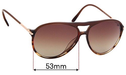 Sunglass Fix Verres de Remplacement pour Tom Ford Matteo TF254 - 59mm Wide Sunglass Fix Verres de Remplacement pour Tom Ford Matteo TF254 - 59mm Wide