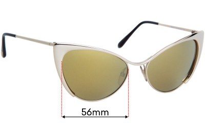 Sunglass Fix Replacement Lenses for Tom Ford Nastasya TF304 - 56mm wide 