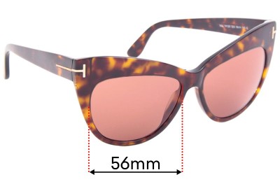 Sunglass Fix Replacement Lenses for Tom Ford Nika TF523 - 56mm wide 