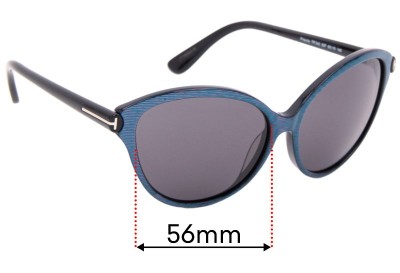 Sunglass Fix Replacement Lenses for Tom Ford Priscila TF342 - 60mm Wide 