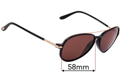 Sunglass Fix Replacement Lenses for Tom Ford Ramone TF149 - 58mm Wide 