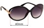 Sunglass Fix Replacement Lenses for Tom Ford Sandrine TF124 - 60mm Wide 