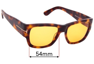 Sunglass Fix Replacement Lenses for Tom Ford Stephen TF493 - 54mm wide 