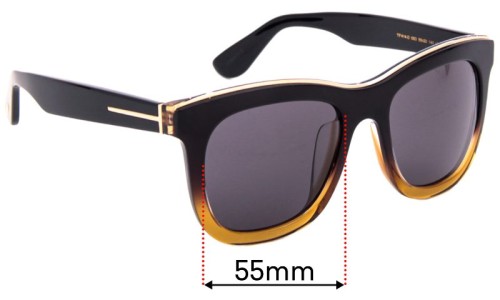 Tom Ford TF414-D Replacement Lenses 55mm wide 