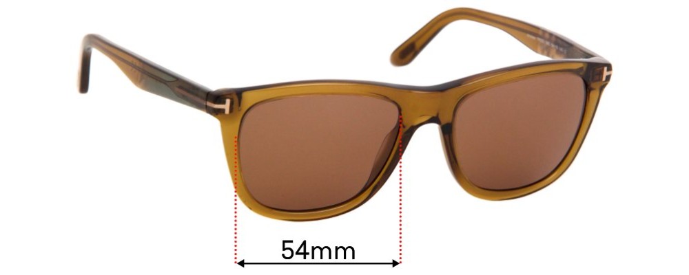 Sunglass Fix Replacement Lenses for Tom Ford Andrew TF500 - 54mm Wide