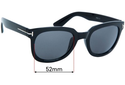 Sunglass Fix Replacement Lenses for Tom Ford TF5179-F - 52mm wide 