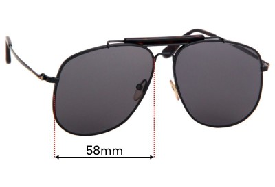 Tom Ford Connor-02 TF557 Replacement Lenses 58mm wide 