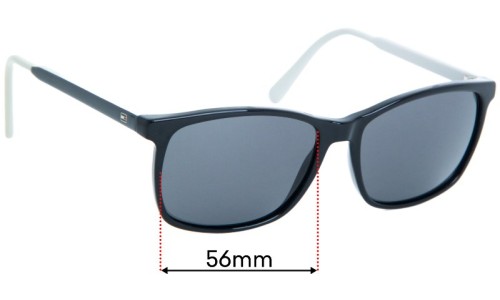 Sunglass Fix Replacement Lenses for Tommy Hilfiger TH Sun Rx 17 - 56mm Wide 