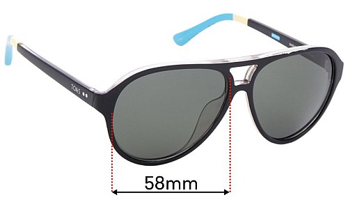 Toms  Marco S008 Replacement Lenses 58mm wide 