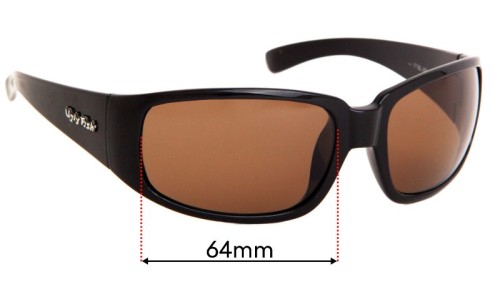 Sunglass Fix Replacement Lenses for Ugly Fish High Tide - 64mm Wide 