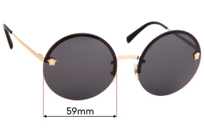 Sunglass Fix Replacement Lenses for Versace Mod 2176 - 59mm wide 