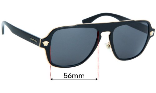 Sunglass Fix Replacement Lenses for Versace MOD 2199 - 56mm Wide 