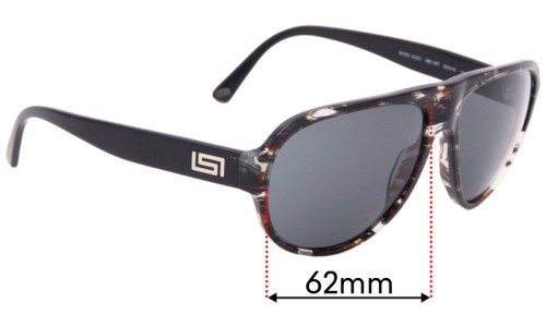 Sunglass Fix Replacement Lenses for Versace MOD 4231  - 62mm Wide 