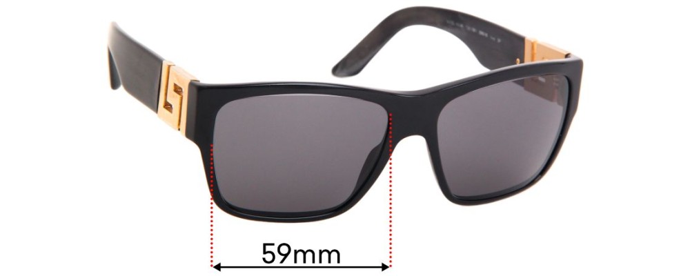 Sunglass Fix Replacement Lenses for Versace MOD 4296 - 59mm Wide