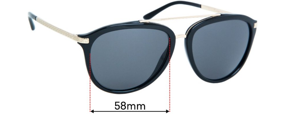 Sunglass Fix Replacement Lenses for Versace MOD 4299 - 58mm Wide