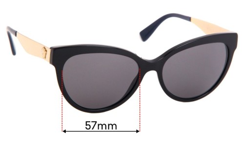 Sunglass Fix Replacement Lenses for Versace MOD 4338 - 57mm Wide 
