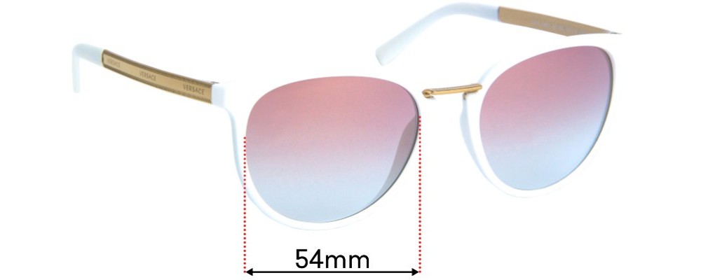 Sunglass Fix Replacement Lenses for Versace MOD 4366 - 54mm Wide