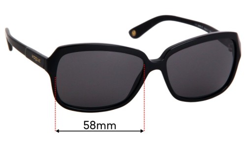 Vogue VO2660-S Replacement Sunglass Lenses - 58mm Wide 