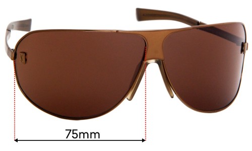 Sunglass Fix Replacement Lenses for Yves Saint Laurent YSL2122/S  - 75mm Wide 