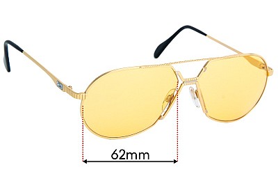 Cazal Mod 968 Verres de Remplacement 62mm wide 