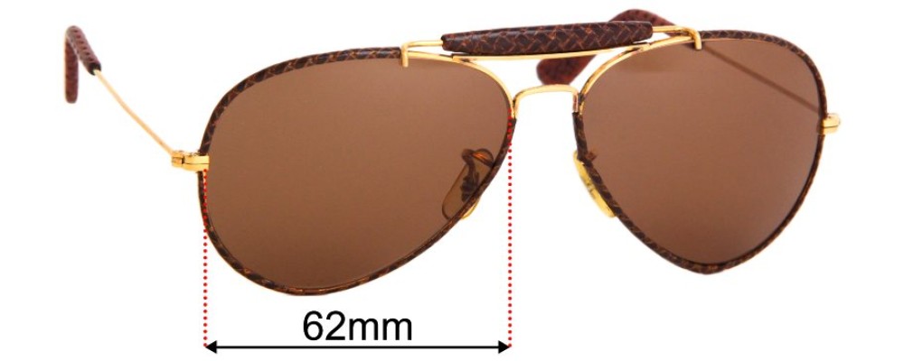 Ray Ban B&L Outdoorsman Leather 62mm Replacement Lenses