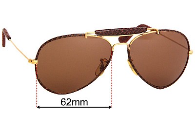 Ray-Ban B&L Outdoorsman Leather Verres de Remplacement 62mm wide 