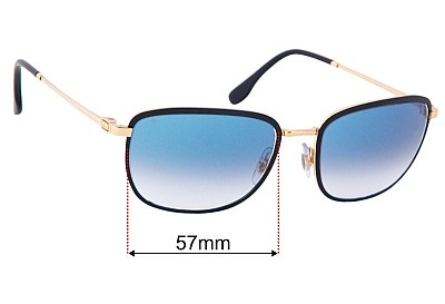 Ray-Ban RB3705 Verres de Remplacement 57mm wide 