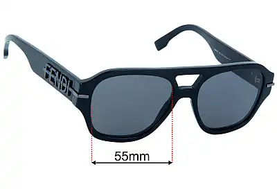 Fendi FE 40130I Replacement Lenses 55mm wide 