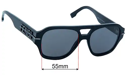 Fendi FE 40130I Replacement Lenses 55mm wide 