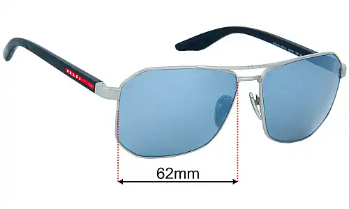 Prada SPSA53 Ersatzgläser 62mm wide 