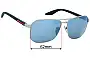 Sunglass Fix Ersatzgläser für Prada SPSA53 - 62mm Wide 
