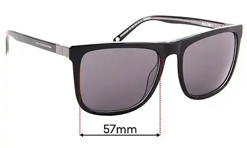Sunglass Fix Replacement Lenses for Alex Perry AP Men Sun Rx 11 - 57mm Wide 
